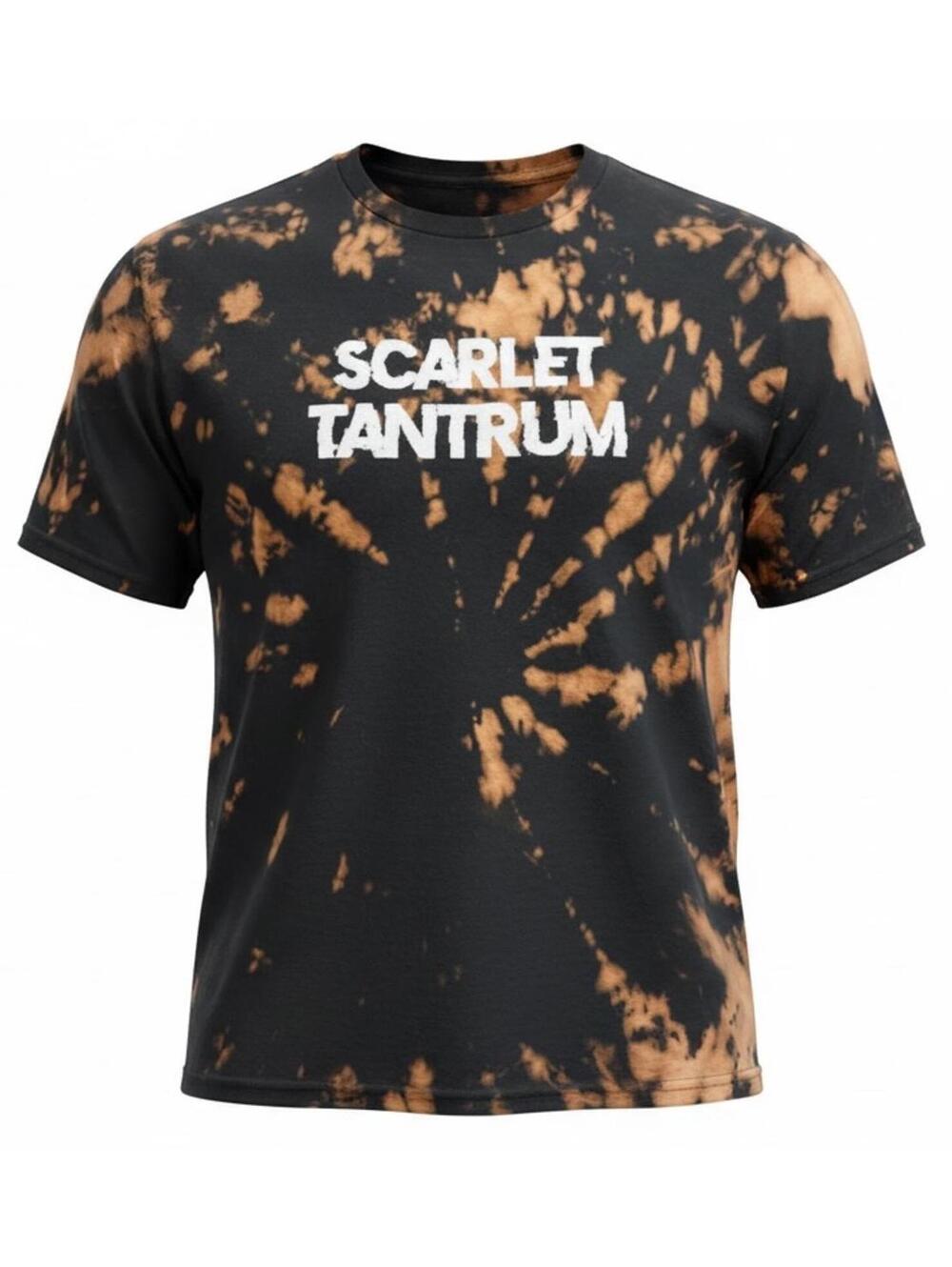 Band Tee One Size Scarlet Tantrum Bleach Tie Dye Pop Rock Female Musician